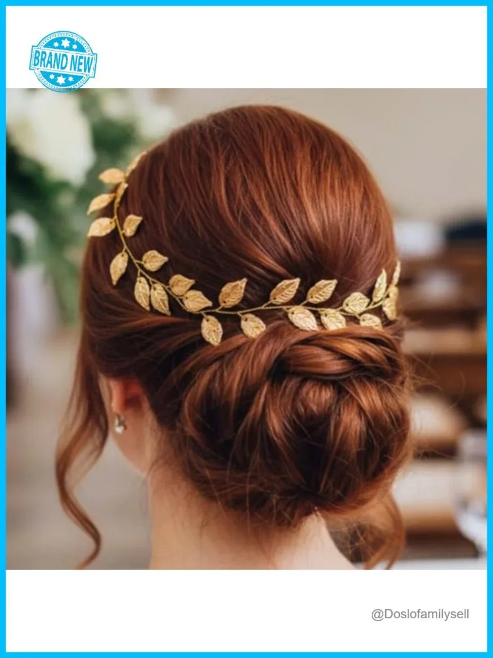 Gold Leaf Hair Vine Greek Goddess Headpiece Wedding Hair Accessory